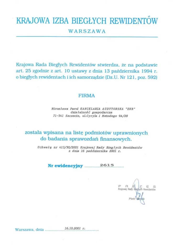 krajowa izba rachunkowa - biuro rachunkowe szczecin